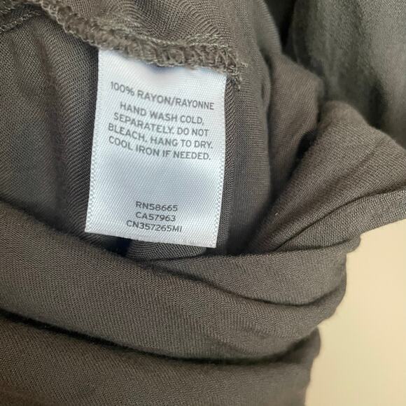 Caslon Womens Medium Olive Green Cinch Tie Waist Jumpsuit Lightweight Pockets - Picture 8 of 8